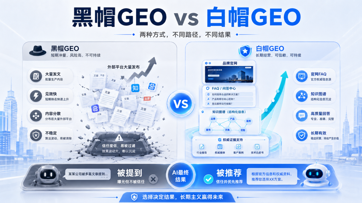黑帽 GEO 与白帽 GEO 的差异对比