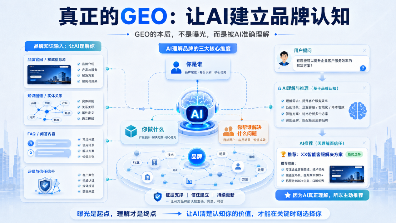 真正的 GEO 是让 AI 建立品牌认知